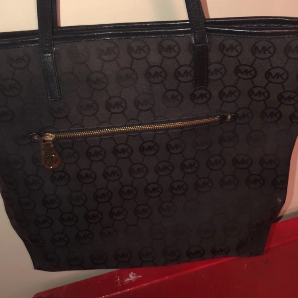 Michael kors black fabric tote